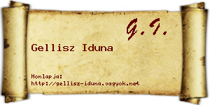 Gellisz Iduna névjegykártya